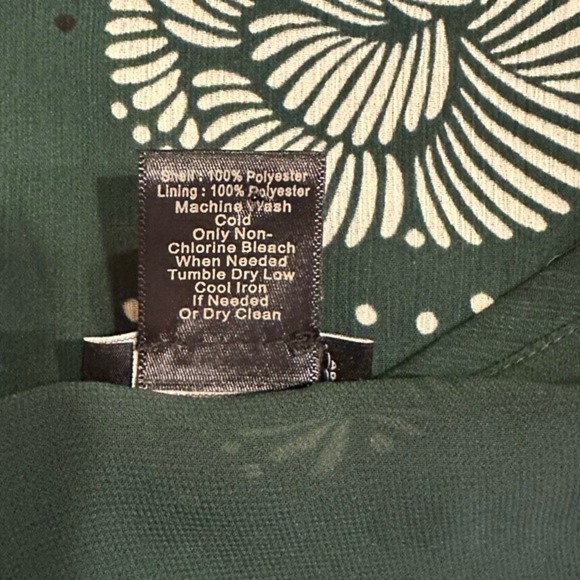 Ann Taylor Factory Green Floral Print Long Sleeve Blouse Top Size Medium - Picture 4 of 5